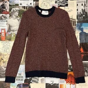 Slim knit pullover sweater burgundy